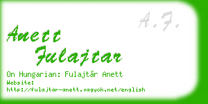 anett fulajtar business card